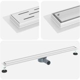 Tuš kanal 2-u-1 sa 360° sifonom Srebrno 100 cm | shoptok.hr
