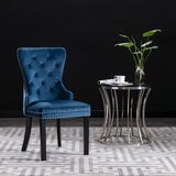 Furnova Jedilni stoli 4 kosi moder žamet, (21929042) | Shoptok.si