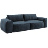 Makamii Temno modra raztegljiva sedežna garnitura iz šenilje 275 cm Kuki – | Shoptok.si