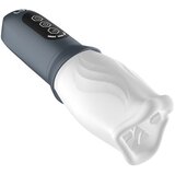 PowerBullet First Class - masturbator s rotirajućom glavom (bijelo-sivo) | shoptok.hr
