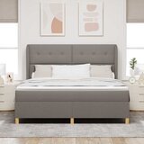 Krevet s opruga kutije Sivo-smeđa 200 x 180 cm tkanina | Eponuda.com