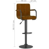  Barski stolček rjav žamet, (20967954) | Shoptok.si