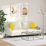  Jastučići za sjedenje 2 pcs Svijetlo žuta Ø40 x 13 cm tkanina | Eponuda.com