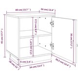  Noćni ormarić crni 40 x 34 x 45 cm od masivne borovine | shoptok.hr