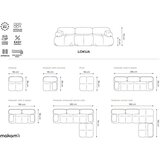 Makamii Rjava sedežna garnitura iz umetnega usnja 190 cm Lokua – | Shoptok.si