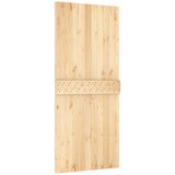  Klizna vrata Prirodna i crna 90 x 210 cm Čvrsta borovina | shoptok.hr