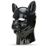 Red Latex Pig Hood Black