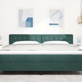 vidaXL vzglavje z kristalnimi gumbi, temno zeleno, 180 cm, žamet, (22008525) | Shoptok.si