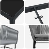 vidaXL Set od 2 Siva PE ratan Srednje Izdržljivo Vanjska stolica | shoptok.hr