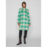 Vila Women's green and beige plaid coat Viorta - Women