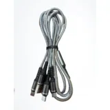 Kabel USB B(M) 3in1 iPh/C/mikro USB B (M) 5V 3A fast charging