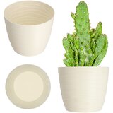 KADAX Pokrov za cvetlični lonec kremne barve, okrogel, 15 cm, plastika, (5000346543) | Shoptok.si
