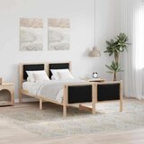  Konstrukcija postelje z vzglavjem Črna 120 x 200 cm blago, (5000084669) | Shoptok.si