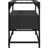 TV ormarić sa staklenom površinom crni 60 x 35 x 51 cm drveni | shoptok.hr