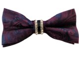 LEPTIR mašna EX-30390 - Bordo / Plava / Uzorak KP30390 | Shoptok.si