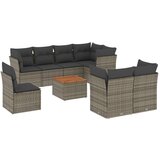  The Living Store Vrtna sedežna garnitura 9-delna z blazinami siv poli ratan - Vrtna Sedežna Garniture, (21465479) | Shoptok.si