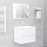 Maison Chic Kopalniški sestavi - Kopalniško pohištvo 2 kosa visok sijaj bele barve iverna pl., (21788308) | Shoptok.si
