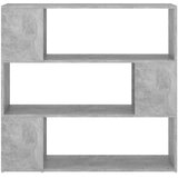 Ormarić za knjige / sobna pregrada boja betona 100 x 24 x 94 cm | shoptok.hr