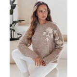 DStreet Damski sweter z aplikacją kwiatów GIRLHERBAL beżowy Cijene