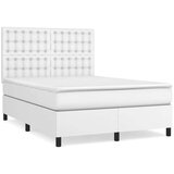  Box spring postelja z vzmetnico bel 140x190 cm umetno usnje, (20899042) | Shoptok.si