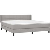  Box spring postelja z vzmetnico svetlo siva 180x200 cm blago, (20790125) | Shoptok.si