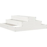 Maison Chic Visoka greda - Greda - Cvetlični Lonec bela 80x80x27 cm trdna borovina, (21789001) Cene
