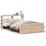 vidaXL Posteljni okvir z vzglavjem 140x200 cm trdna borovina | Shoptok.si