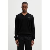Fred Perry Puloverji Fp Classic V Neck Jumper Črna | Shoptok.si
