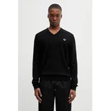 Puloverji Fp Classic V Neck Jumper Črna