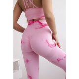 Kesi Włoski Fitness set top + push up leggings pink + fuchsia | Shoptok.si