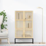 vidaXL Visoka omara bela 70x35x125 cm inženirski les Cene
