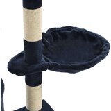 vidaXL Penjalica za mačke sa stupovima za grebanje od sisala 138 cm tamnoplava | shoptok.hr