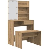  Toaletni stolić s LED-om Artisan hrastovinom izrađenim drvom | shoptok.hr