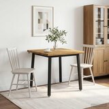  70 x 70 x 75 cm Čvrsto drvo akacije Bijela i crna Četvrtasti | shoptok.hr