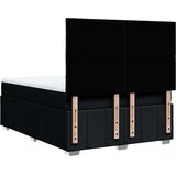 vidaXL Krevet s oprugama i madracem crni 140x200 cm od tkanine | shoptok.hr