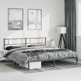  Metalni okvir za krevet s uzglavljem crni 183x213 cm | shoptok.hr