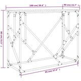  Konzolni stol boja smeđeg hrasta 100x40x80 cm konstruirano drvo | shoptok.hr