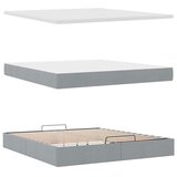  Otomanski krevet s madracem svijetlosivi 160x200 cm tkanine | shoptok.hr