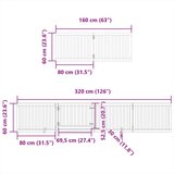 vidaXL Vrata za pse s vratašcima 6 panela sklopiva 480 cm drvo topole | shoptok.hr