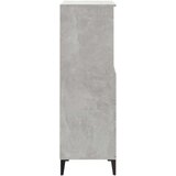  Visoka omara betonsko siva 60x36x110 cm inženirski les, (20654453) | Shoptok.si