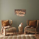 Wallity Zidna dekoracija Hakuna Matata Metal Decor, 38 x 58 cm, Smeđa | ePonuda.com