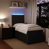 vidaXL Box spring postelja z vzmetnico črna 80x200 cm žamet | Shoptok.si