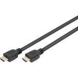 Digitus HDMI Priključni kabel [1x Muški konektor HDMI - 1x Muški konektor HDMI] 1 m Crna u