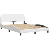  The Living Store Posteljni okvir z vzglavjem bel 140x200 cm umetno usnje - Posteljni Okvir, (21447558) | Shoptok.si