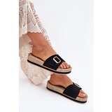 Boto Women's Platform Sandals With Golden Buckle Black Selira | Shoptok.si
