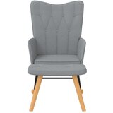 vidaXL stolica za ljuljanje s osloncem za noge svjetlosiva od tkanine | shoptok.hr