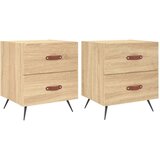  Noćni ormarići 2 kom boja hrasta 40x35x47 5cm konstruirano drvo | shoptok.hr