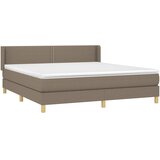  Krevet s oprugama i madracem smeđesivi 180x200 cm tkanina | shoptok.hr