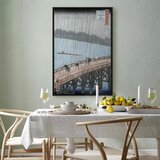  Slika - Utagawa Hiroshige – Sudden Shower over Shin-Ohashi Bridge and Atake 60x90 U crnom drvenom okviru | shoptok.hr