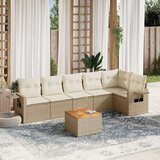  7-dijelni set vrtnih sofa od poliratana s jastucima bež | shoptok.hr